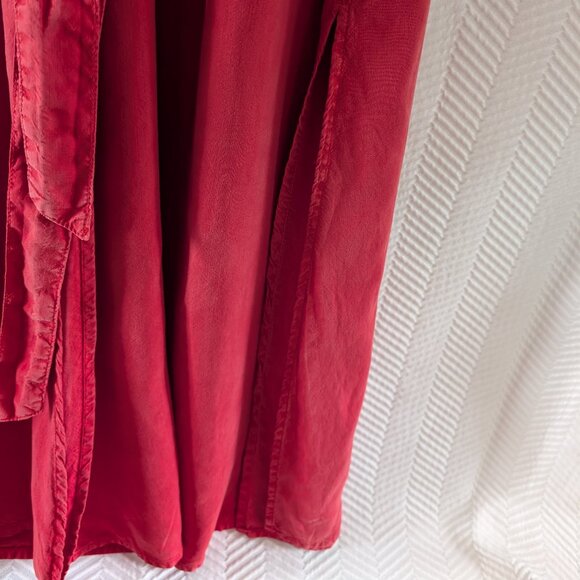 Anthropologie Cloth & Stone Halter Maxi Dress Size XS Small Faded Red Side Slit - Picture 10 of 15